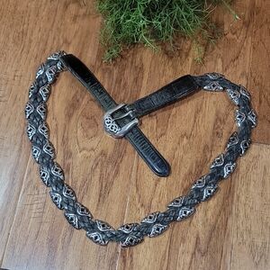 Vintage Brighton Leather & Concho Belt